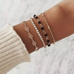 4pcs Crystal Chain Bracelet